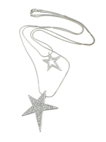 Collier en argent strass de la femme perles collier pendentif motif d’étoile