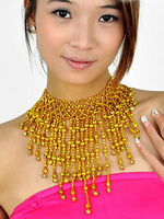 Collier en or la danse du ventre Costume Bollywood Dance bijoux accessoires pour femmes Déguisements Halloween