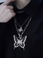 Collier Gothic Lolita Accessoire Papillon Noir Métal Divers