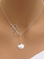Collier pendentif en argent Collier décontracté en forme doiseau pour femme