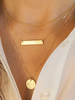 Collier pendentif en or Collier rayé en métal pour femme
