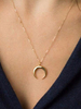Collier Pendentif Lune Collier Chaîne Or Croissant