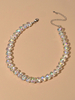 Collier ras du cou transparent motif coeurs femmes bijoux