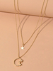 Colliers à chaîne en couches Collier pendentif étoile de lune