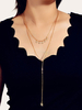 Colliers à chaînes superposées Collier en Y avec pendentif étoile en or