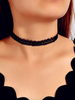 Colliers Bijoux Femmes Dentelle Nylon Noir