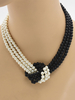Colliers Black Pearl imitation métal femmes Bijoux