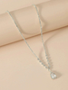 Colliers Blanc Strass Femmes Bijoux Pendentifs Cadeau de Saint Valentin
