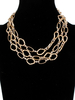Colliers Blond Géométrique Aluminium Découpé Bijoux Femme