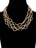 Colliers Blond Géométrique Aluminium Découpé Bijoux Femme
