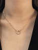 Colliers Blond Métallique Détails Métal Strass Femme Bijoux