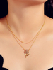 Colliers Blond Rose Motif Métal Femme Bijoux