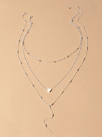 Colliers Chaîne Bijoux Femme Cœur Argenté