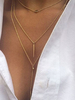 Colliers Collier Multicouche Métal Blond Bijoux Femme
