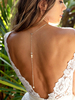 Colliers de mariage Argent Argent Rond Brillant Multi-Chaîne Chaîne Imitation Perle 16 Pouces Sous Collier de mariage