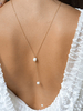 Colliers de mariage en or et argent chaîne ronde brillante perle dimitation 16 pouces sous le collier de mariage