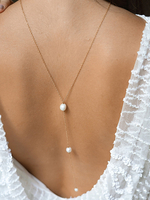 Colliers de mariage en or et argent chaîne ronde brillante perle dimitation 16 pouces sous le collier de mariage