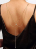 Colliers de mariage Or Argent Rond Brillant Multi-Chaîne Chaîne Strass 16 pouces Sous Collier de mariage