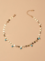 Colliers de pièces Collier de charme de perles dor