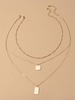 Colliers en chaîne dorée Collier pendentif en couches