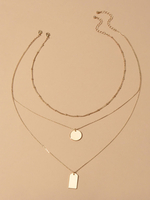 Colliers en chaîne dorée Collier pendentif en couches