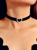 Colliers Motif Coeurs Noirs Alliage de Zinc Bijoux Femme