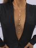 Colliers Or Métallisé Métal Perles Bijoux Femme