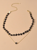 Colliers tour de cou Collier pendentif en dentelle noire