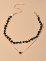 Colliers tour de cou Collier pendentif en dentelle noire