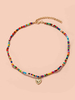 Colliers Ture Rouge Imprimé Floral Chaînes En Résine Synthétique Non Pierre Femmes Bijoux