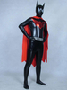 Color Block Batman brillant métallique Zentai pour hommes & femmes Déguisements Halloween