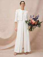 Combinaison de mariage tenue de mère de mariée 2 pièces combinaison sans manche