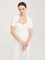 Combinaison de mariée ivoire deux pièces bustier zip sur dos