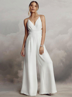 Combinaison de mariée tenue de mariage à bretelle décolleté