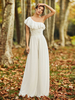Combinaison de mariée tenue de mariage à une épaule en crêpe