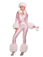 Combinaison de Noël pour femme rose clair en cuir Synthétique deux tons Costumes de caniche de vacances