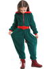 Combinaison Enfant Cadeaux Noël Kigurumi Cosplay Elfe Carnaval Pyjamas De Noël En Molleton De Corail Déguisements Halloween