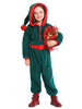 Combinaison Enfants Pour Noël Costumes De Cadeaux Noël En Fibre De Polyester Verte