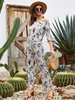 Combinaison Femme Abricot Bateau Cou Demi Manches Polyester Tenue Dété Une Pièce