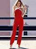Combinaison Femme Vêtement de Travail Deux Tons Cross Jumpsuit