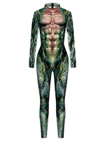 combinaison halloween zentai gris femme effrayant squelette Halloween combinaison Lycra Spandex Catsuit