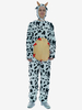 Combinaison Kigurumi pour adultes avec chapeau et motif vache drôle