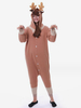 Combinaison Kigurumi Pyjamas Noël Adulte Café Marron Polyester Déguisement Enfant Costumes