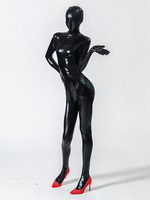 Combinaison Noir Zentai Sexy Verni Fullbody Femme