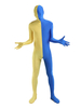 Combinaison unisexe Déguisements Halloween Lycra Spandex Deux tons Zentai Costumes Costumes complets du corps
