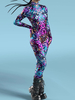 Combinaison Zentai pour adulte en écailles de poisson avec imprimé lycra et élasthanne