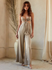 Combinaisons Champagne Bretelles Spaghetti Satin Large Tenue Dété