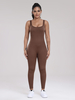 Combinaisons De Sport Col En U Sans Manches Lycra Spandex Dos Nu Vêtements De Sport Femmes
