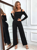Combinaisons Longs Femme avec Manches Longues Coupe Cintrée Unicolore