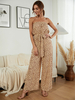 Combinaisons Longs Femme Coupe Cintrée à Lacets Imprimés